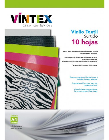 Vinilo Textil - Surtido 10 hojas A4