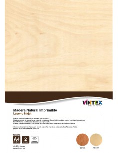 Madera Imprimible adhesiva A4 2