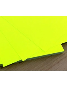 Papel Adhesivo Imprimible Amarillo Fluor 2