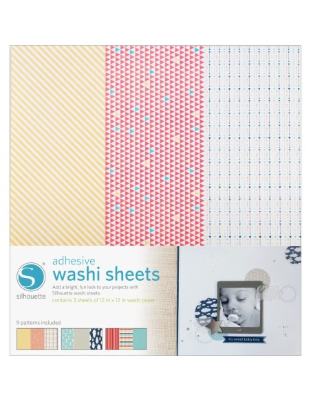 Hojas Adhesivas Washi Sheets Pack 9 diseños Silhouette