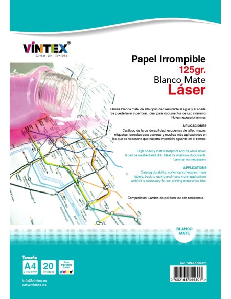 Papel irrompible para impresora láser