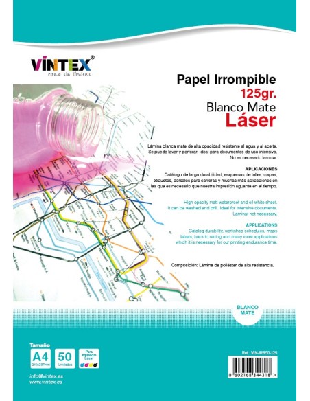Papel irrompible para impresora láser