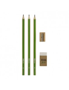 Set 3 lápices grafito HB +...