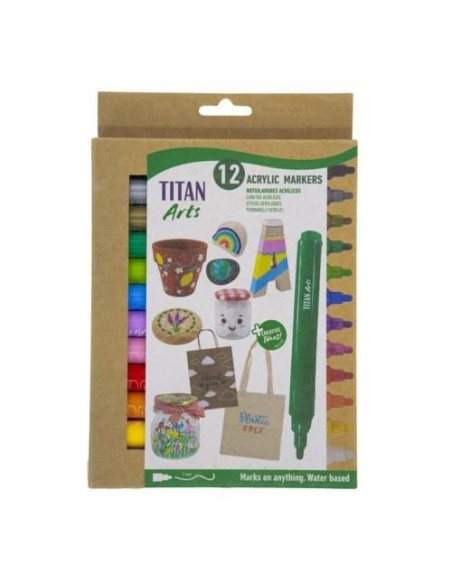 Rotuladores de fieltro 12uds Titan Arts