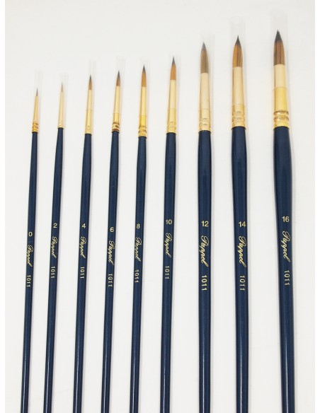 Pincel pelo sintético redondo mango largo Pappel