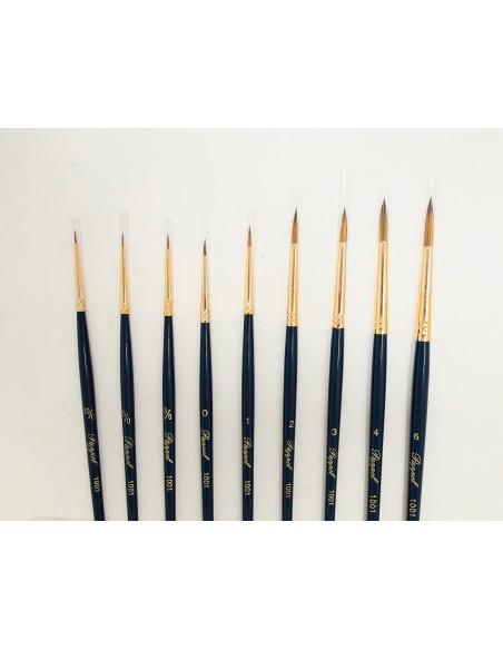 Pincel pelo sintético redondo mango corto Pappel