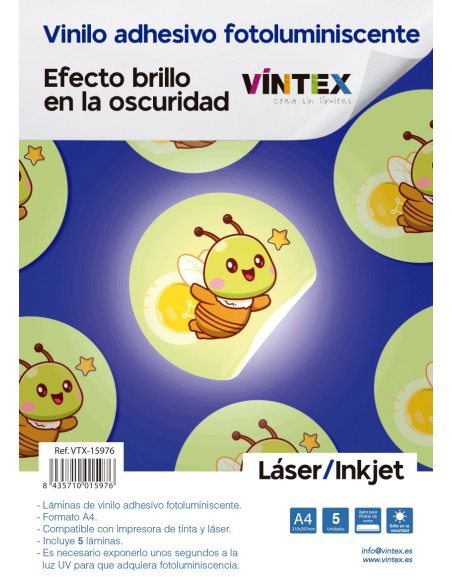 Vinilo adhesivo Brillo en la oscuridad imprimible Vintex