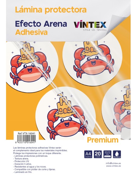 Láminas protectoras adhesivas Premium  Efecto Arena VINTEX