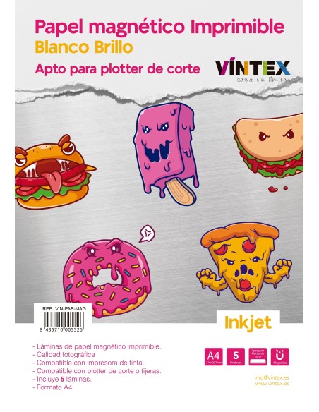 Papel Magnético imprimible inkjet VINTEX