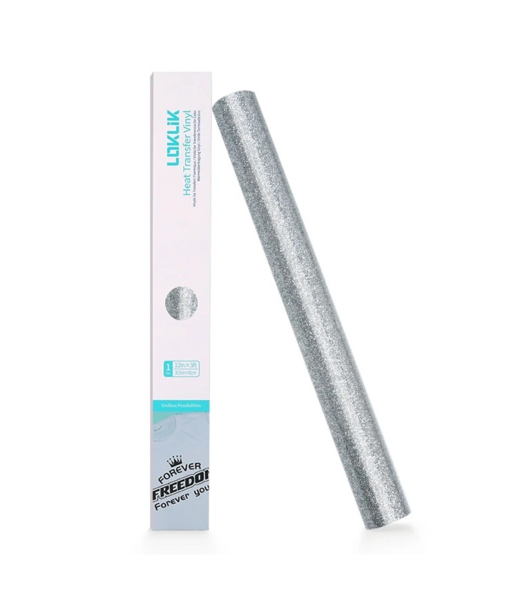 Vinilo textil Glitter Loklik - Color Plata Purpurina