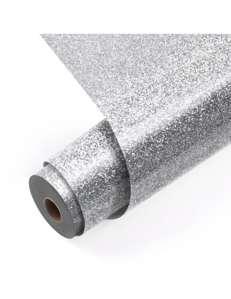 Vinilo textil Glitter Loklik - Color Plata Purpurina