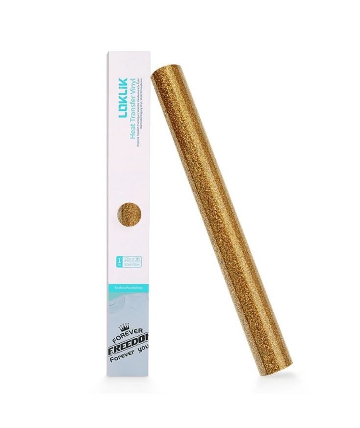 Vinilo textil Glitter Loklik - Color Oro Purpurina