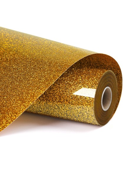 Vinilo textil Glitter Loklik - Color Oro Purpurina