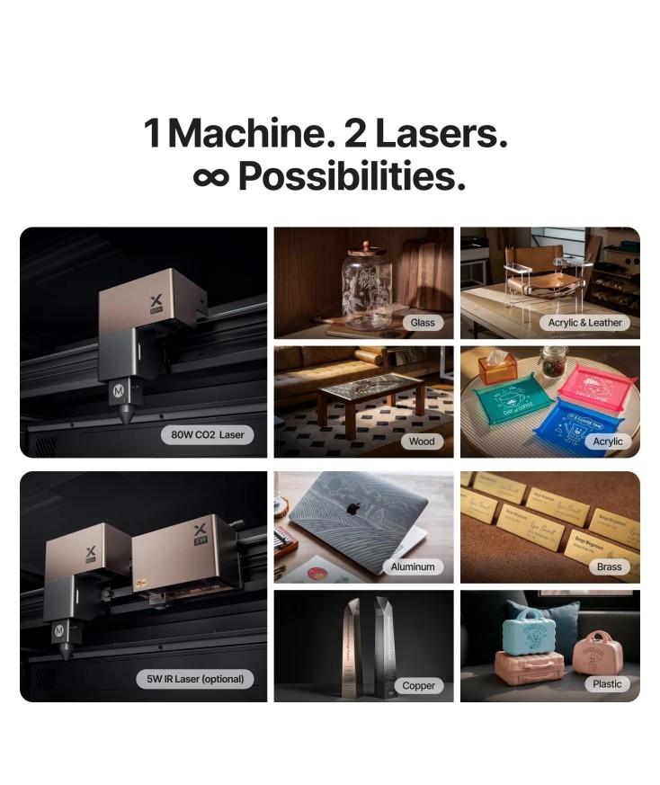 xTool P3 80W Láser de corte y grabado CO2 automática
