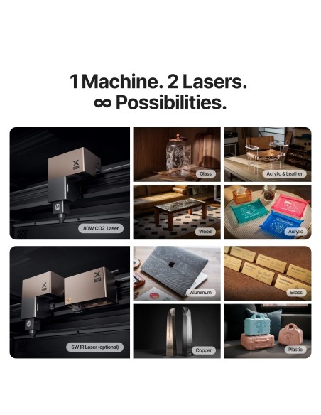 xTool P3 80W Láser de corte y grabado CO2 automática