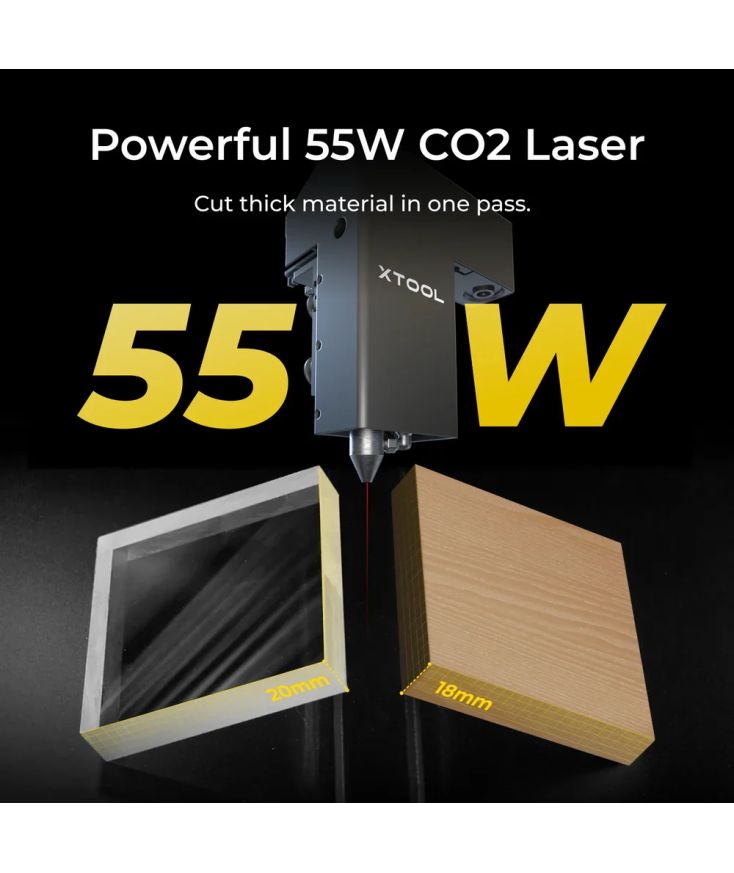 xTool P2 Láser de Corte y Grabado CO2 55W | Plotteralia