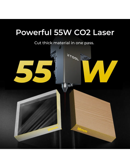 xTool P2 Láser de Corte y Grabado CO2 55W | Plotteralia