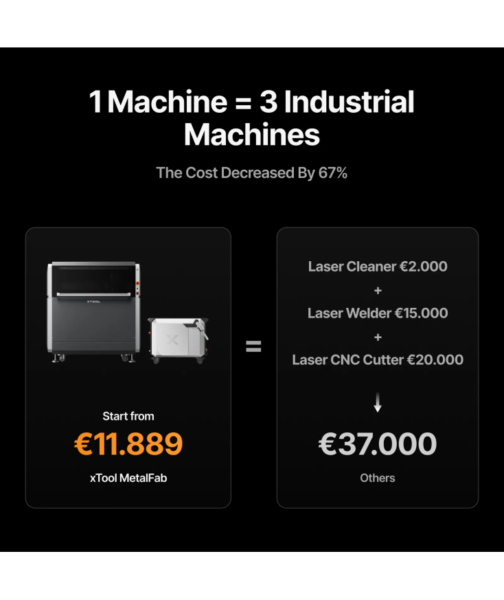soldadora laser portatil xtool metalfab plotteralia