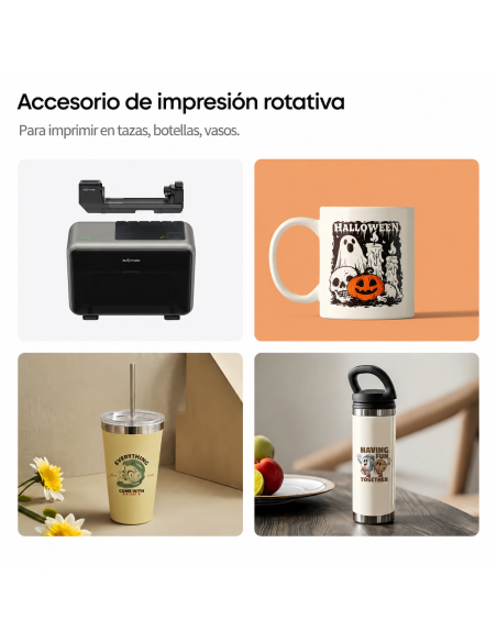Accesorio Rotativo UV eufyMake E1 | Imprime Tazas y Botellas