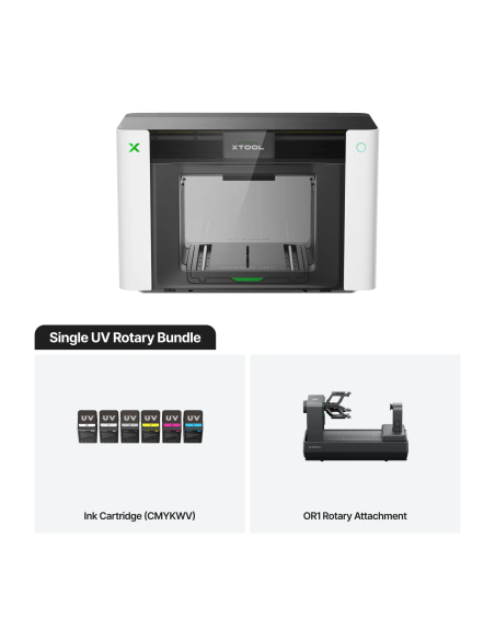 Impresora xTool O1 Omni Printer version Single UV con pack rotary en Plotteralia