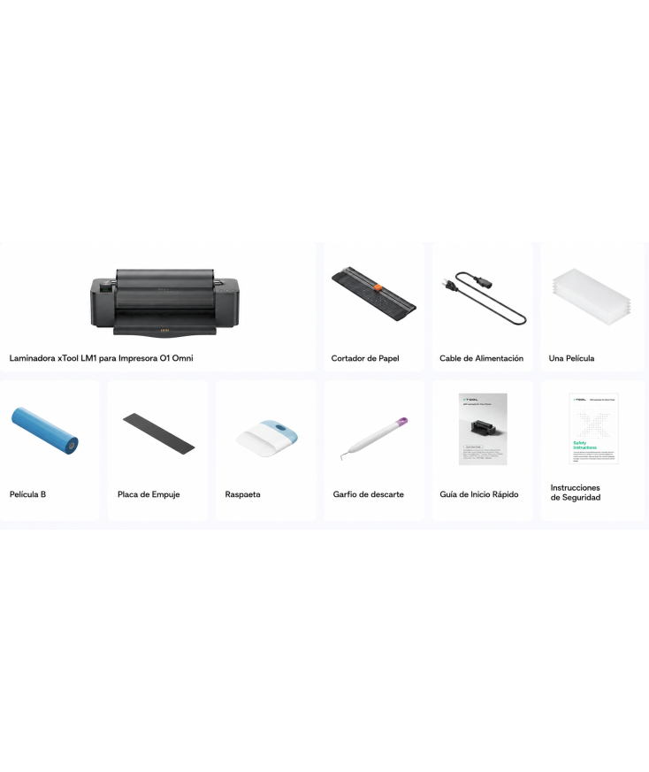 Laminadora xTool LM1 y Alimentador de rollo RF1 para impresora xTool O1 Omni