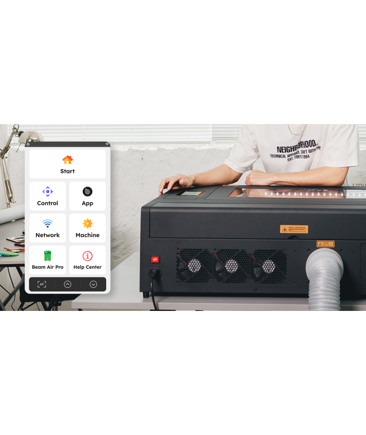 FLUX Hexa RF Cortadora Láser CO2 (30W, 60W, 80W) | Plotteralia