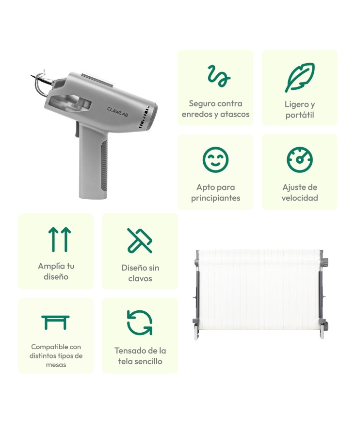 Pistola de Tufting Clawlab H1 y Kit Completo | Plotteralia