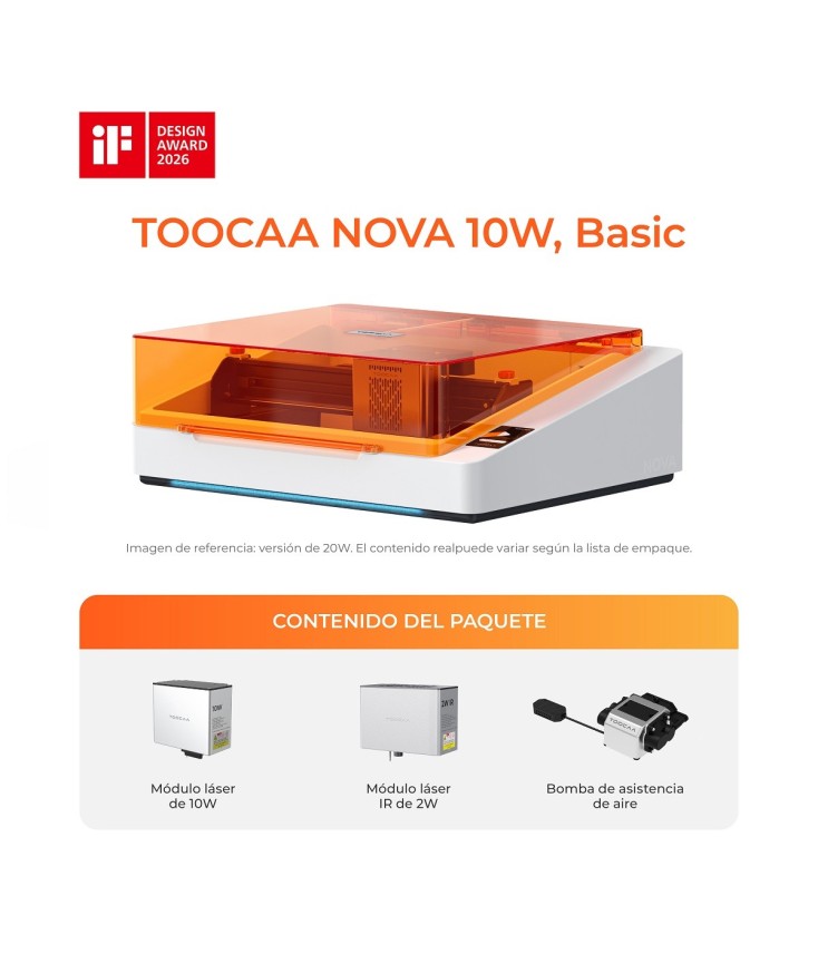 Modulo laser infrarrojo de 2W para grabado en metal de regalo con TOOCAA NOVA