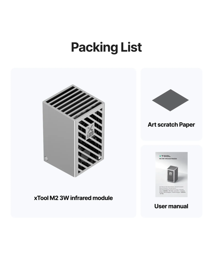 Modulo laser infrarrojo 3W para grabado en metal xTool M2 Plotteralia