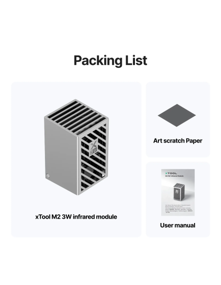 Modulo laser infrarrojo 3W para grabado en metal xTool M2 Plotteralia