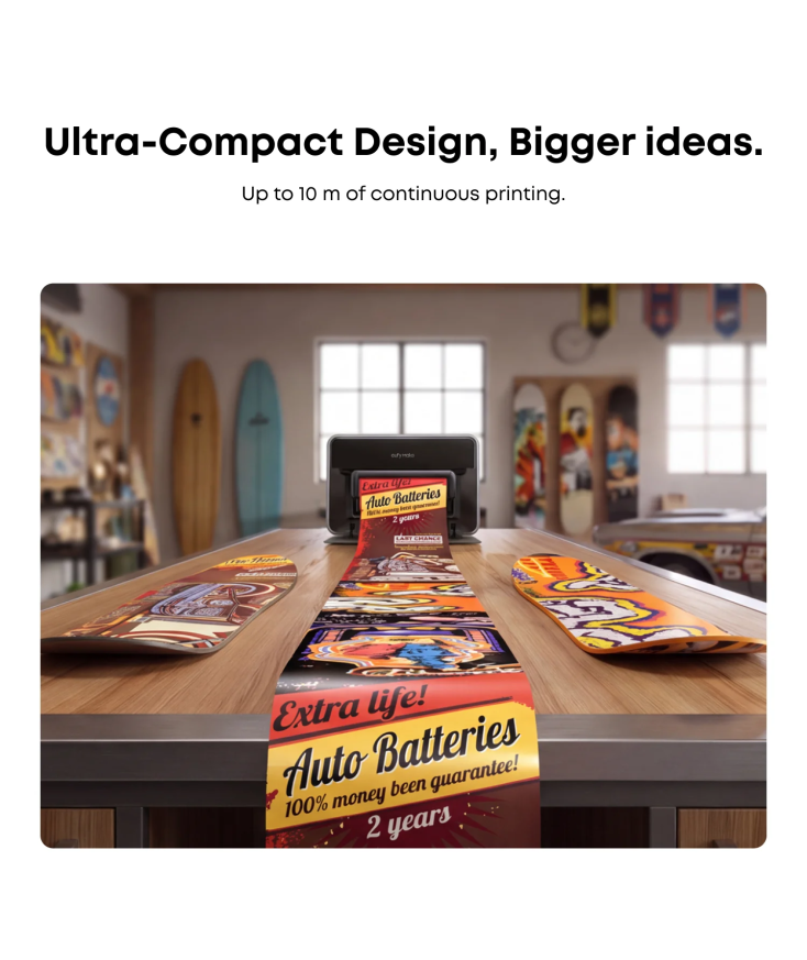 Adaptador de rollo a pelicula eufyMake para impresora UV E1 Plotteralia