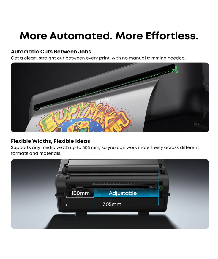 Adaptador de rollo a pelicula eufyMake para impresora UV E1 Plotteralia