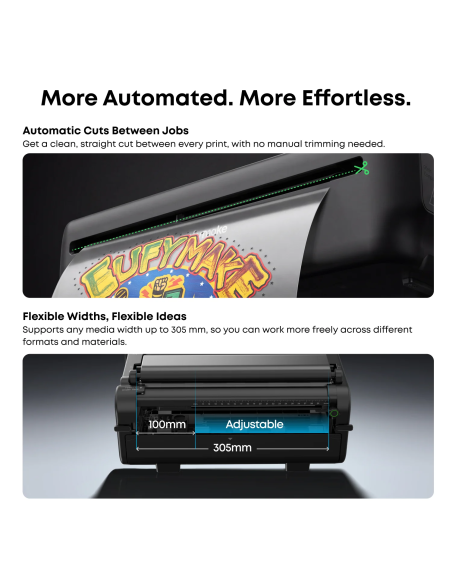 Adaptador de rollo a pelicula eufyMake para impresora UV E1 Plotteralia