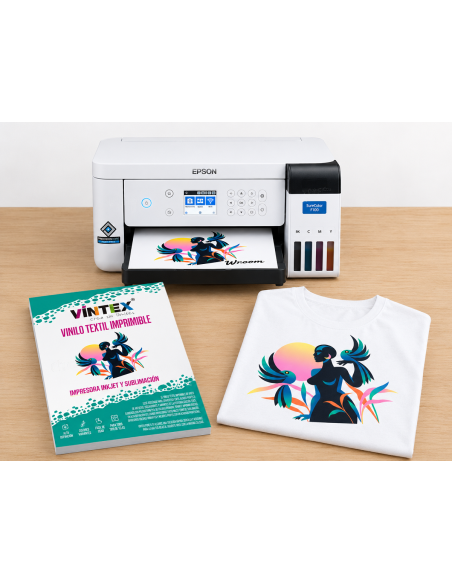 Pack DTF Casero Económico: Epson F100 + Vinilo imprimible | Plotteralia