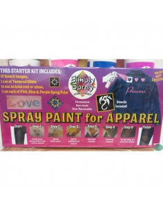 Fabric Spray Fashion Kit con plantillas