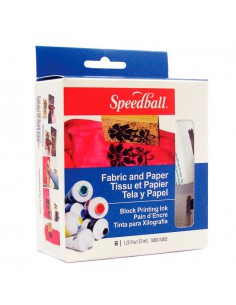 Pack 6 tintas para tejidos y papel Speedball