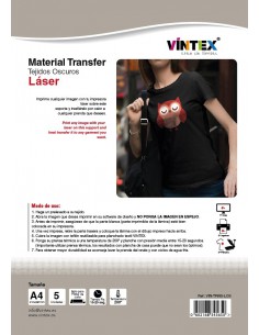 Transfer textil imprimible para láser VINTEX
