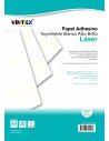 Papel Adhesivo Imprimible Blanco Alto Brillo - Impresora Láser