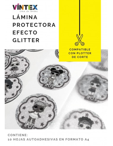 Lámina adhesiva efecto glitter VINTEX