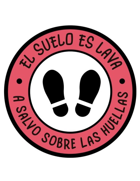 Pack pegatinas "El suelo es lava" señalización suelo