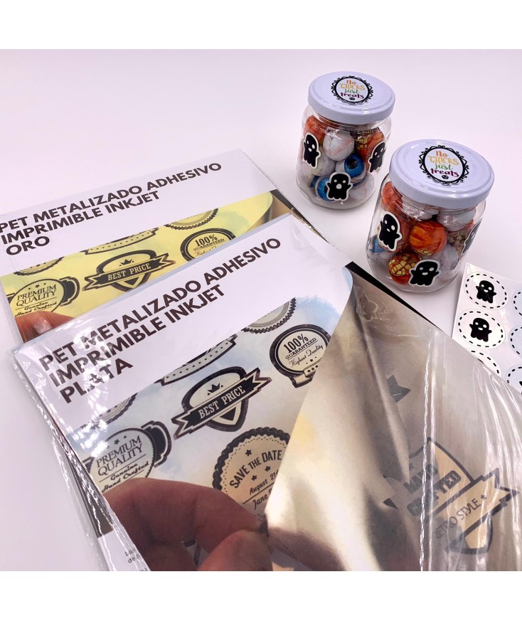 Pegatina metalizada imprimible inkjet VINTEX