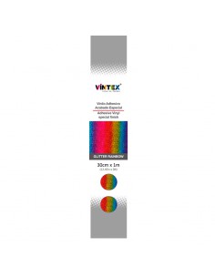 Vinilo adhesivo glitter rainbow VINTEX