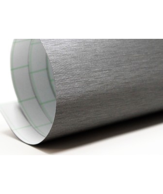 Vinilo adhesivo metalizado cepillado