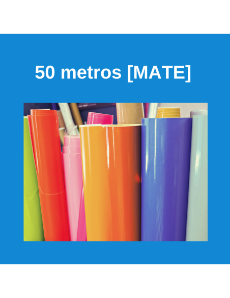 Vinilo adhesivo bobina 50 metros MATE