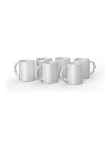 Pack 6 tazas Blancas de cerámica  Cricut