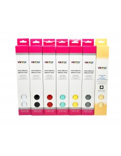Pack Adhesivo: 5 vinilos adhesivos liso, 1 vinilo adhesivo glitter, Transportador y Garfio VINTEX