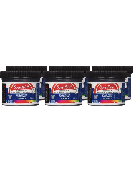 Kit 6 tintas opacas para serigrafía de tejidos oscuros Speedball®