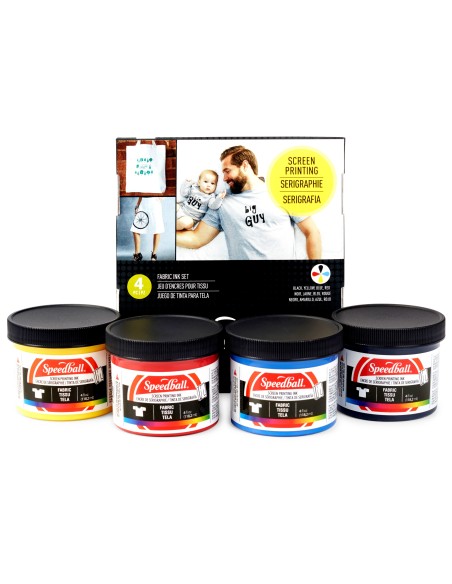 Kit de 4 tintas para serigrafía en tejidos Speedball®