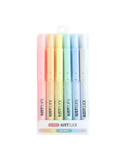 Set 6 subrayadores pastel Just Click S Morris