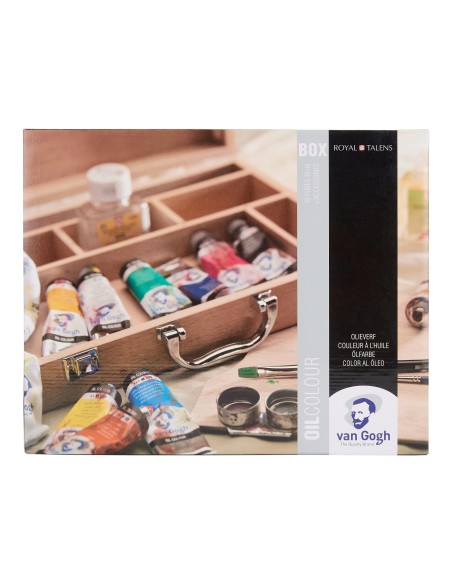 Set básico de óleos en caja de madera Van Gogh